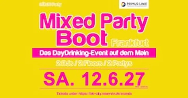 Mixed Party Boot Frankfurt - Das Daydrinking Event auf dem Main