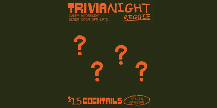 Trivia night at Reggie - 04/11/26
