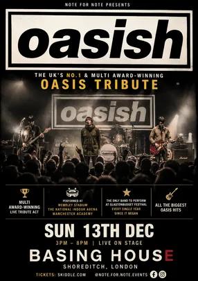 Oasish – The Uk's No.1 & Multi-Award-Winning Oasis Tribute