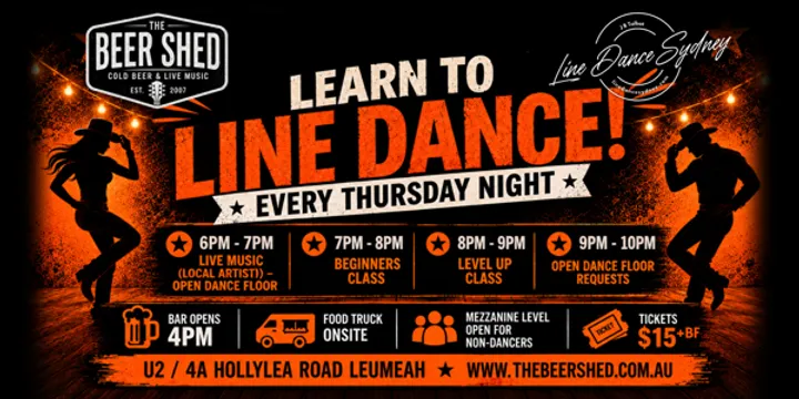 LEARN TO LINE DANCE AT THE BEER SHED!