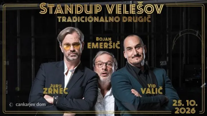 Standup velešov – tradicionalno drugič: Emeršič, Valič in – po novem – Tilen Artač