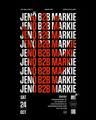 As You Like It Unedited: Jenö b2b Markie All Night Long