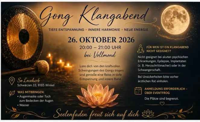 Klangbad mit dem Gong: Energie des Vollmonds