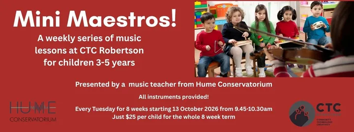 Mini Maestros - preschool music lessons at CTC Robertson