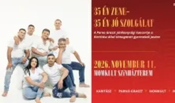 35 ÉV ZENE – 35 ÉV JÓSZOLGÁLAT: A PARNO GRASZT JÓTÉKONYSÁGI KONCERTJE