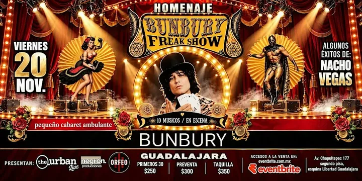 Orfeo presenta "Homenaje a Bunbury" | Concierto | Guadalajara