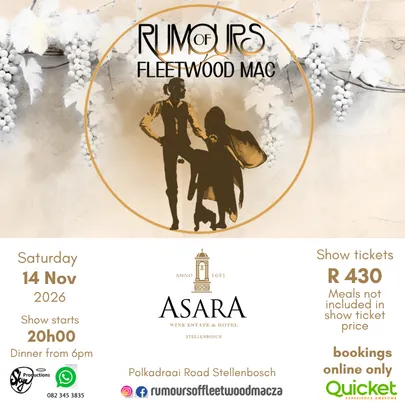 Rumours of Fleetwood Mac at Asara Wine Estate, Stellenbosch
