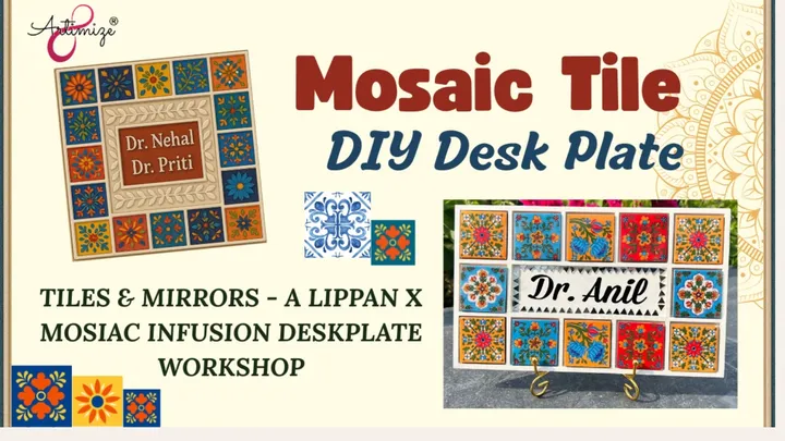 Mosaic Tiles DIY Desk-Plate