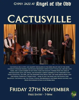 Gypsy Jazz at Angel of the Odd w/ Cactusville
