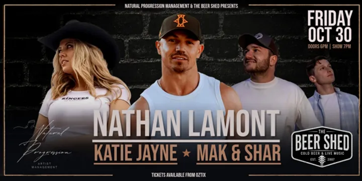 Nathan Lamont, Katie Jayne and Mak + Shar | Live at The Beer Shed