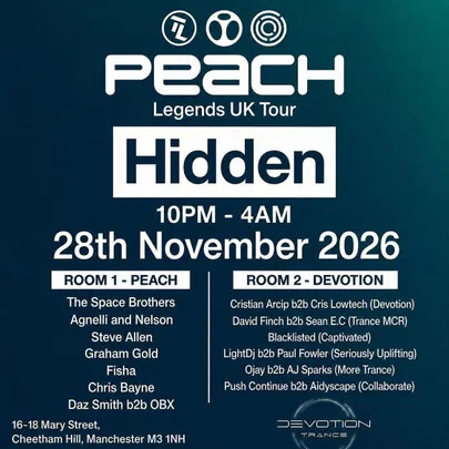 Peach Legends UK Tour - Hidden, Manchester