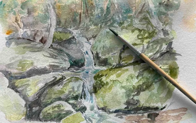 WATERCOLOR Workshop - Mountain Streams with Cynthia Cutting