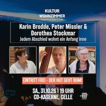 Karin Brodde & Dorothea Stockmar: Jedem Abschied wohnt ein Anfang inne - Wohnzimmerlesung in Halle 13