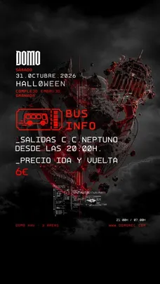 AUTOBÚS DOMO HALLOWEEN - 31 OCTUBRE 2026