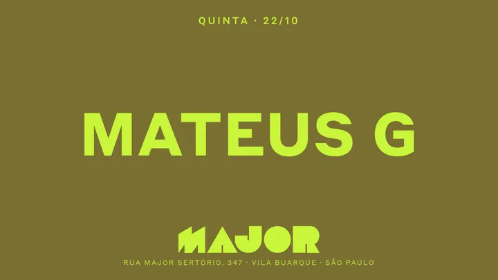Major recebe Mateus G