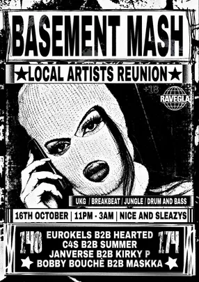 BASEMENT MASH! - LOCAL ARTIST REUNION 140BPM/174BPM / DRUM AND BASS / JUNGLE / GARAGE / BASS
