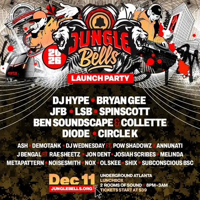 Jungle Bells 2026 Official Launch event feat DJ Hype, Bryan Gee