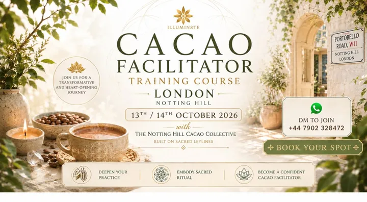 Cacao Facilitator Training Course / Wingsofbuddha / Sonia  (13th Tuesday / 14th Wednesday OCTOBER ) @ THE LIGHTHOUSE HUB