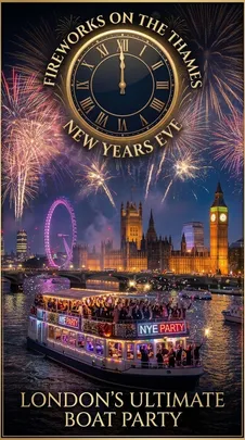 Fireworks on the Thames 2026/27 - The ultimate New Years Eve Boat party