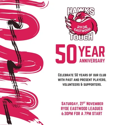 Ryde Eastwood Touch Football 50th Anniversary