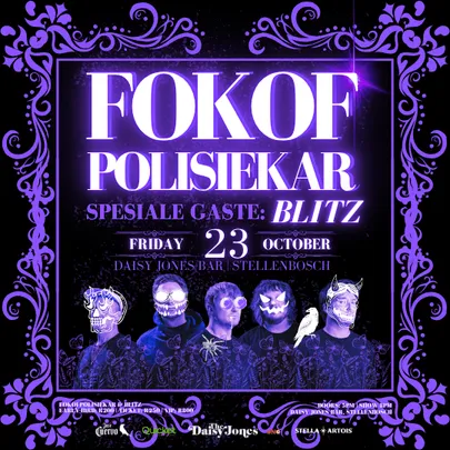 Halloween Ball met Fokofpolisiekar & Blitz - Daisy Jones Bar Stellenbosch