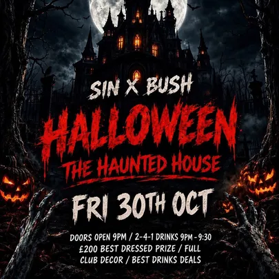 HALLOWEEN WEEKEND FRIDAY 30th OCTOBER 2026