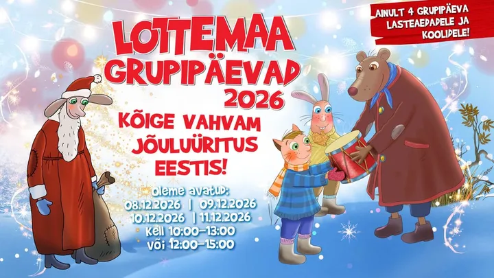 11.12 | JÕULUMAA GRUPIPÄEV | Kell: 12:00