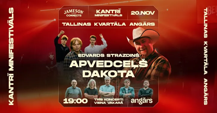 Kantrī minifestivāls: Dakota, Apvedceļš un Edvards Strazdiņš