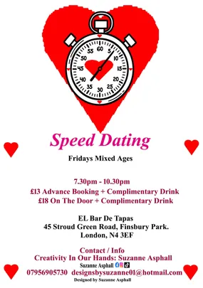 Speed Dating. Mixed Ages Fridays. El Bar De Tapas. Finsbury Park