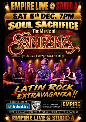 Soul Sacrifice Santana Tribute  SAT DEC 5th 7pm